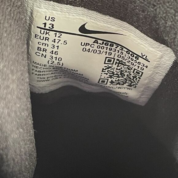 Nike Baseball Cleats Alpha Huarache Elite Men's size 12 Black Blue - Picture 9 of 10